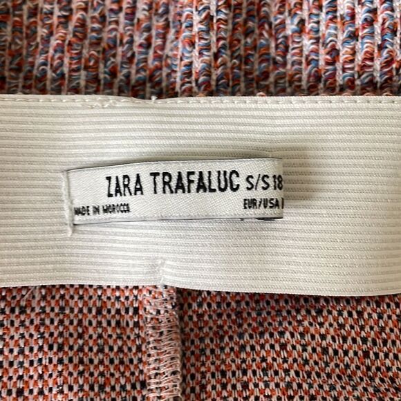 Zara trafaluc multi colored woven skirt with released hems women’s size small - Picture 4 of 5